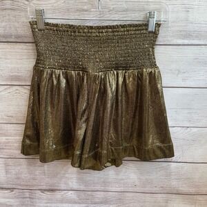 TCEC METALLIC GOLD SWING SHORTS